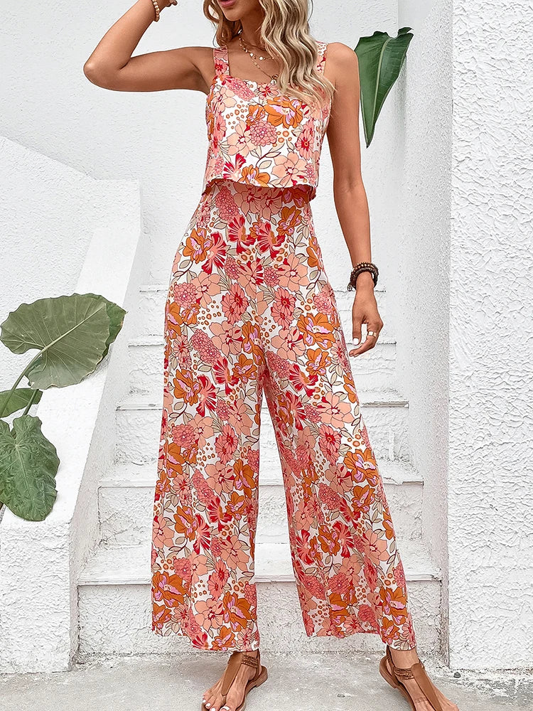 Sexy jumpsuit met wijde pijpen